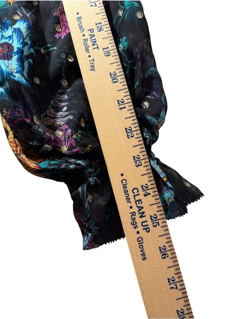 Ulla Johnson Bernadette Silk Blouse Black floral Iris Print size 2